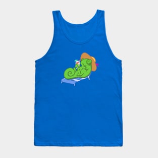 Sunbathing Chameleon Tank Top